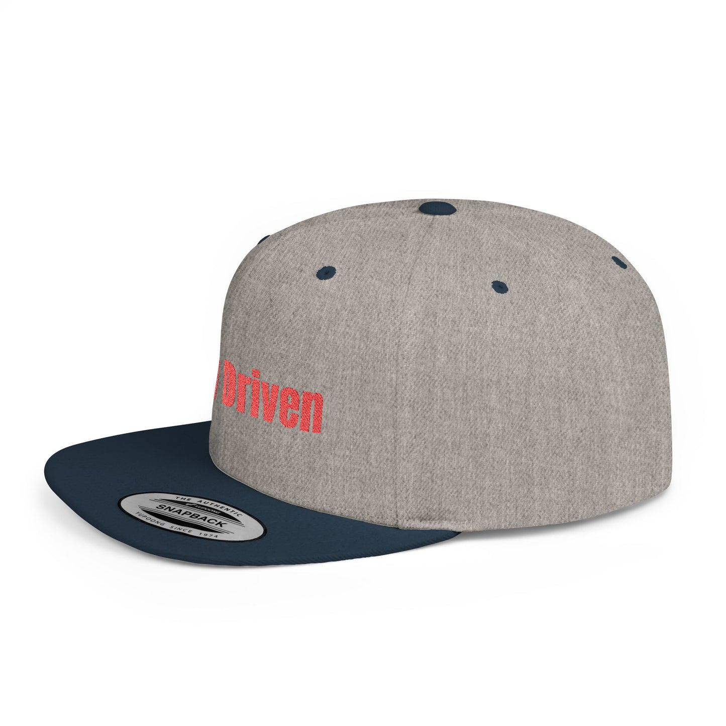 Text Stay Driven Flat Bill Snapback – Lightweight, Custom Fit, Premium Quality
