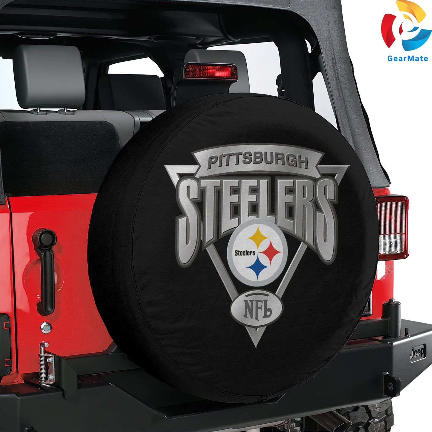 Pittsburgh Steelers Spare Tire Cover – Premium Waterproof UV-Resistant Protector