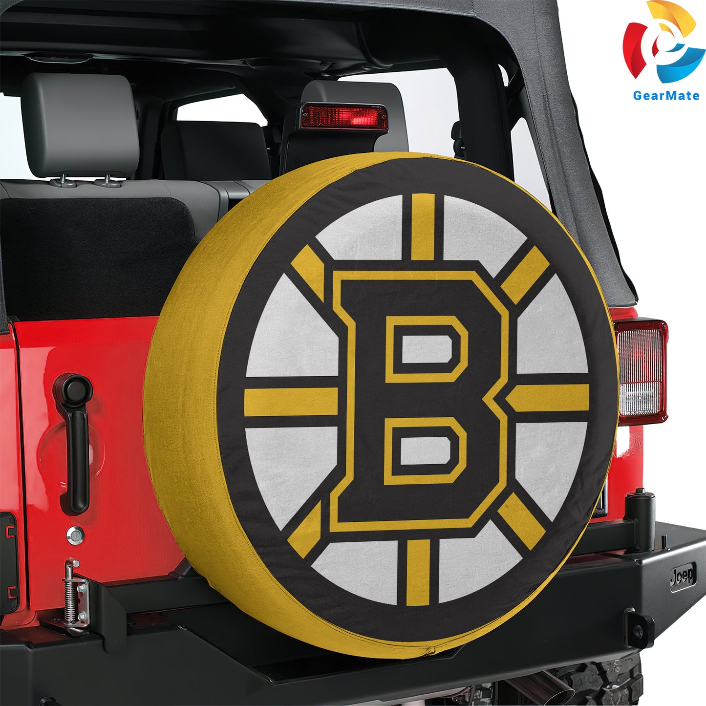 Boston Bruins Hockey Season Spare Tire Cover – Premium Waterproof UV-Resistant Protector