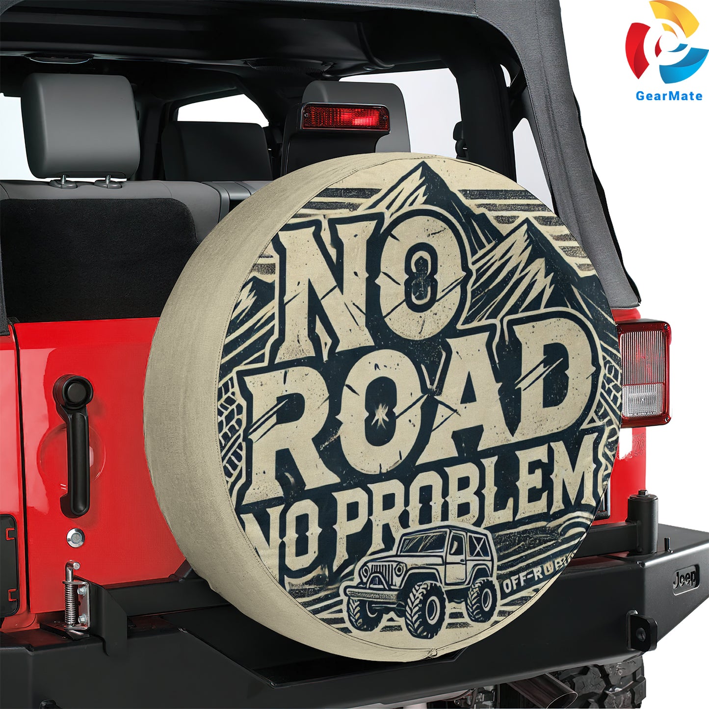 No Road No Problem Spare Tire Cover – Premium Waterproof UV Resistant Protector
