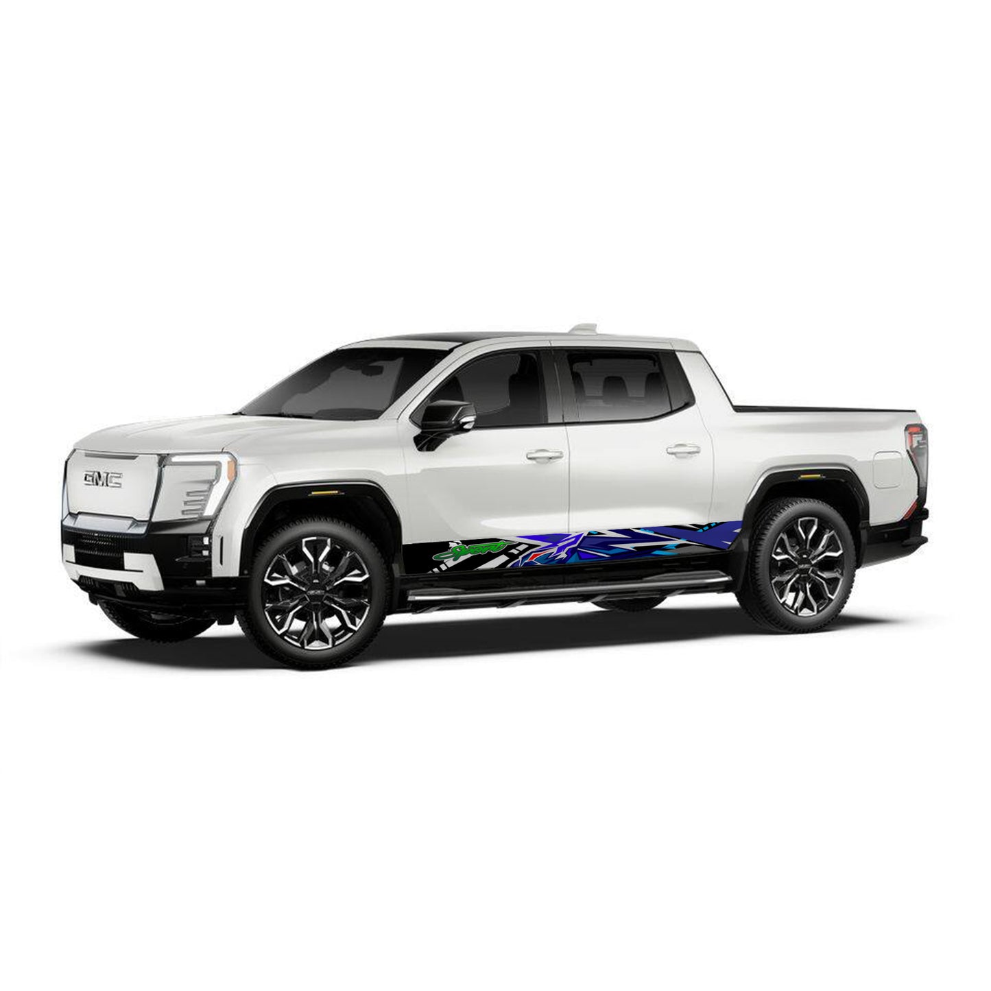 Tiger Blue Rocker Panel Graphic Decal Kit (Left & Right Sides) - High Quality Vinyl for Trucks & SUVs