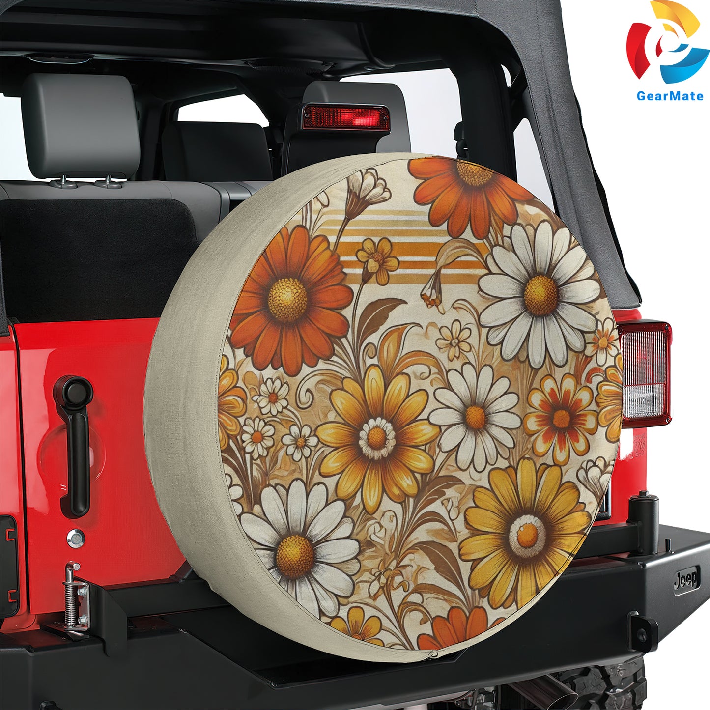Wild Flowers Spare Tire Cover – Premium Waterproof UV Resistant Protector