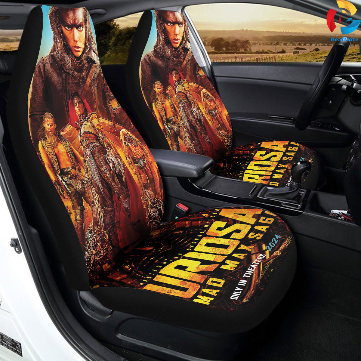 Furiosa A Mad Max Saga Car Seat Covers – High Quality Graphic and Polar Fleece Protector Set