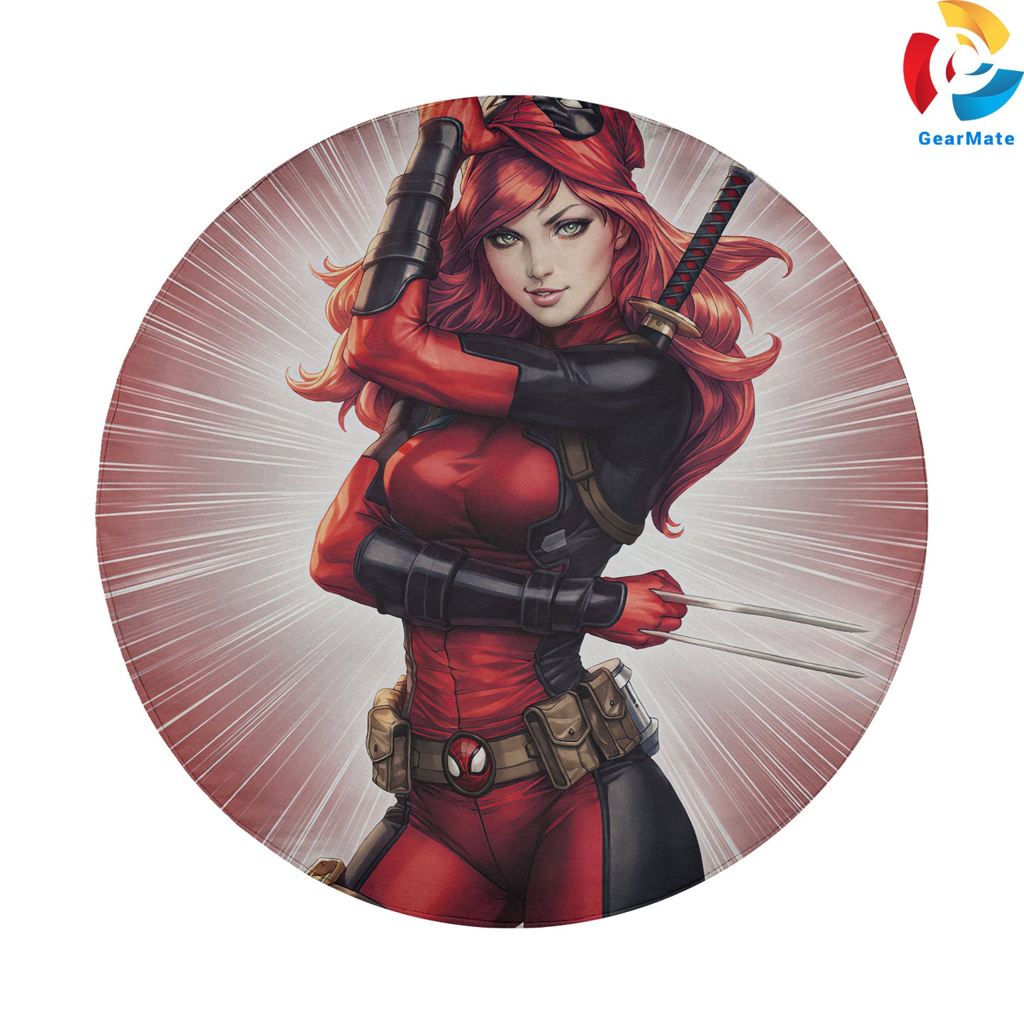 Marvel Lady Deadpool Mary Jane Comics Spare Tire Cover – Premium Waterproof UV Resistant Protector