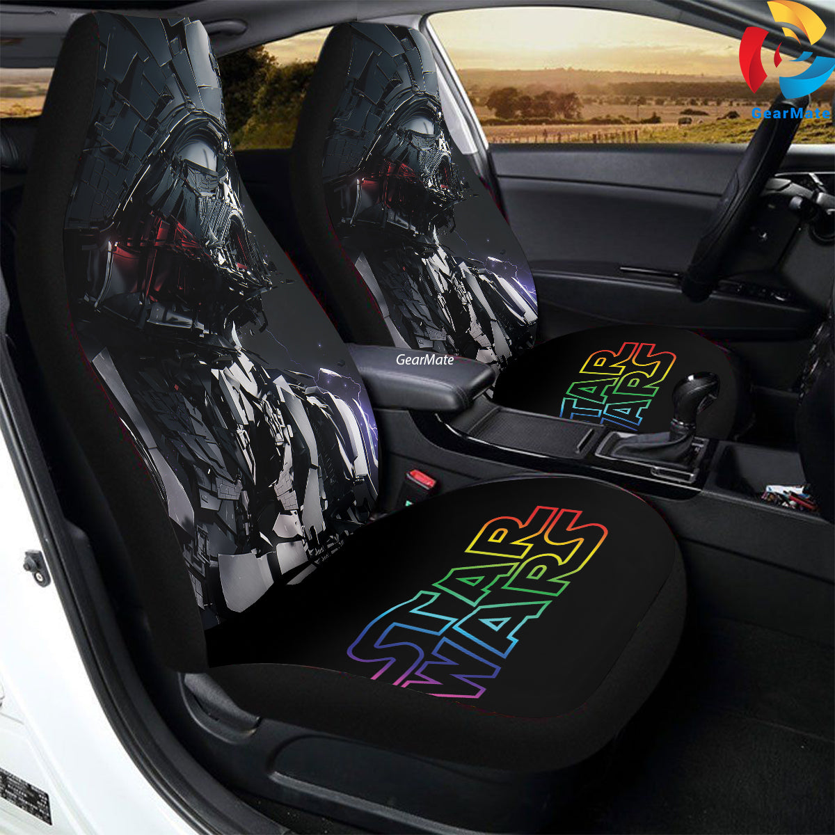 Sith Starwars Car Seat Covers – High Quality Graphic and Polar Fleece Protector Set