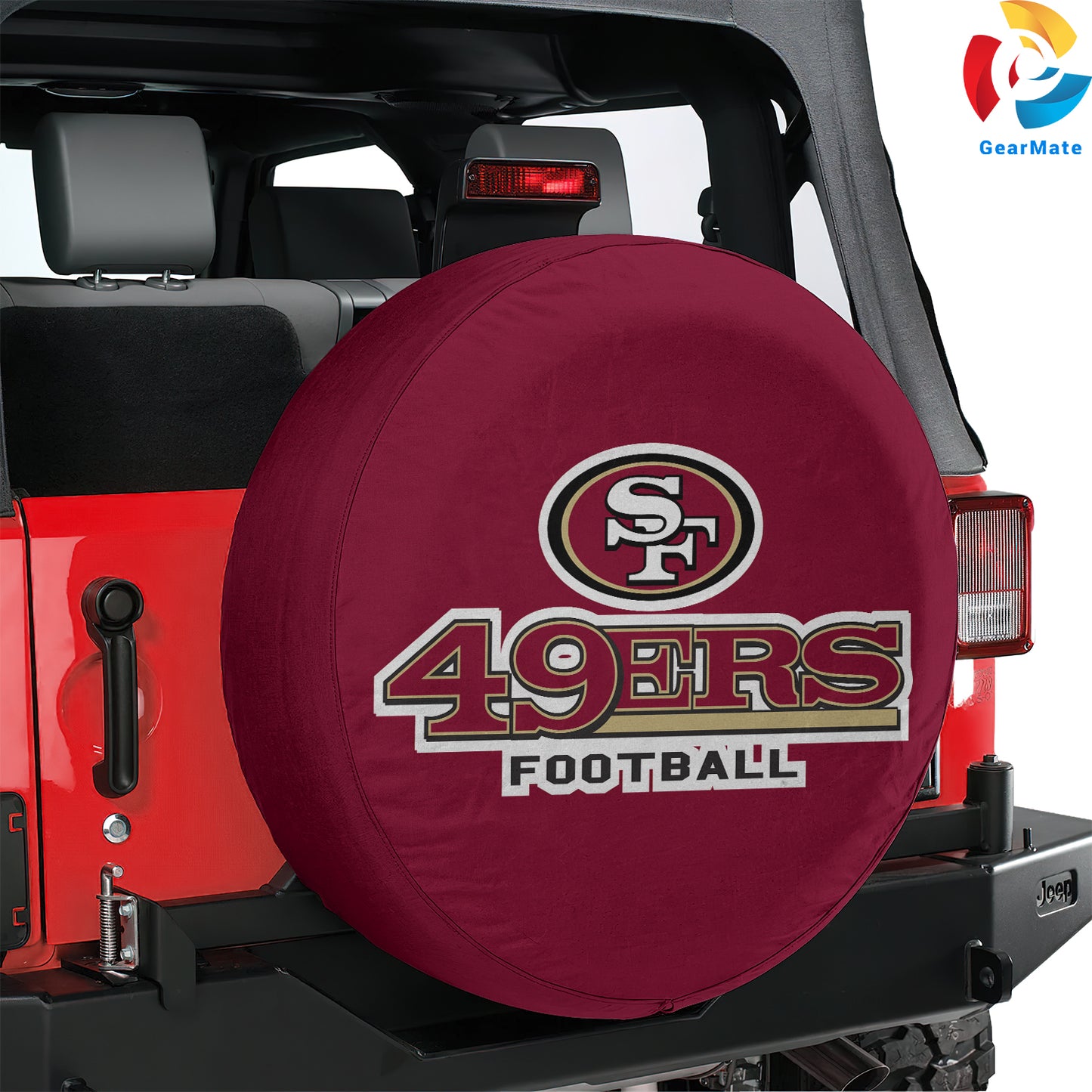 San Francisco 49ers NFL Season Spare Tire Cover – Premium Waterproof UV-Resistant Protector