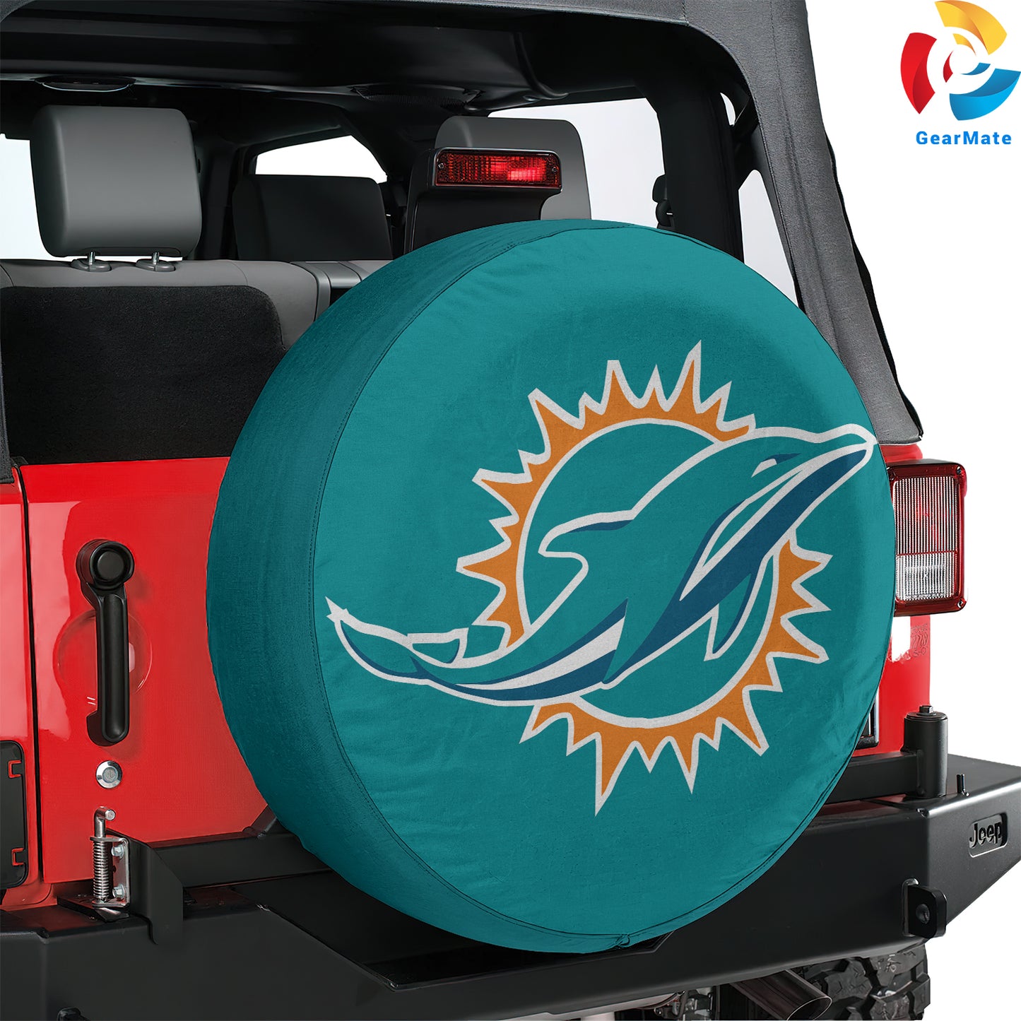 Miami Dolphins Fantasy Spare Tire Cover – Premium Waterproof UV-Resistant Protector