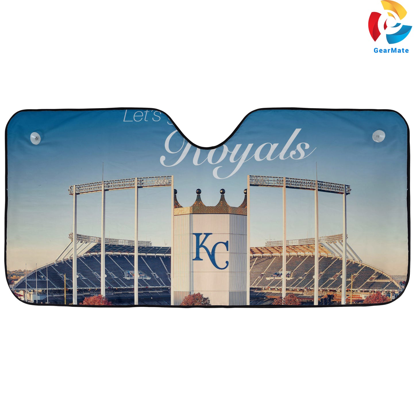 Kansas City Royals MLB Baseball The Royals Stadium Reflective Car Sunshade – Premium Heat & UV Protection, Universal Fit