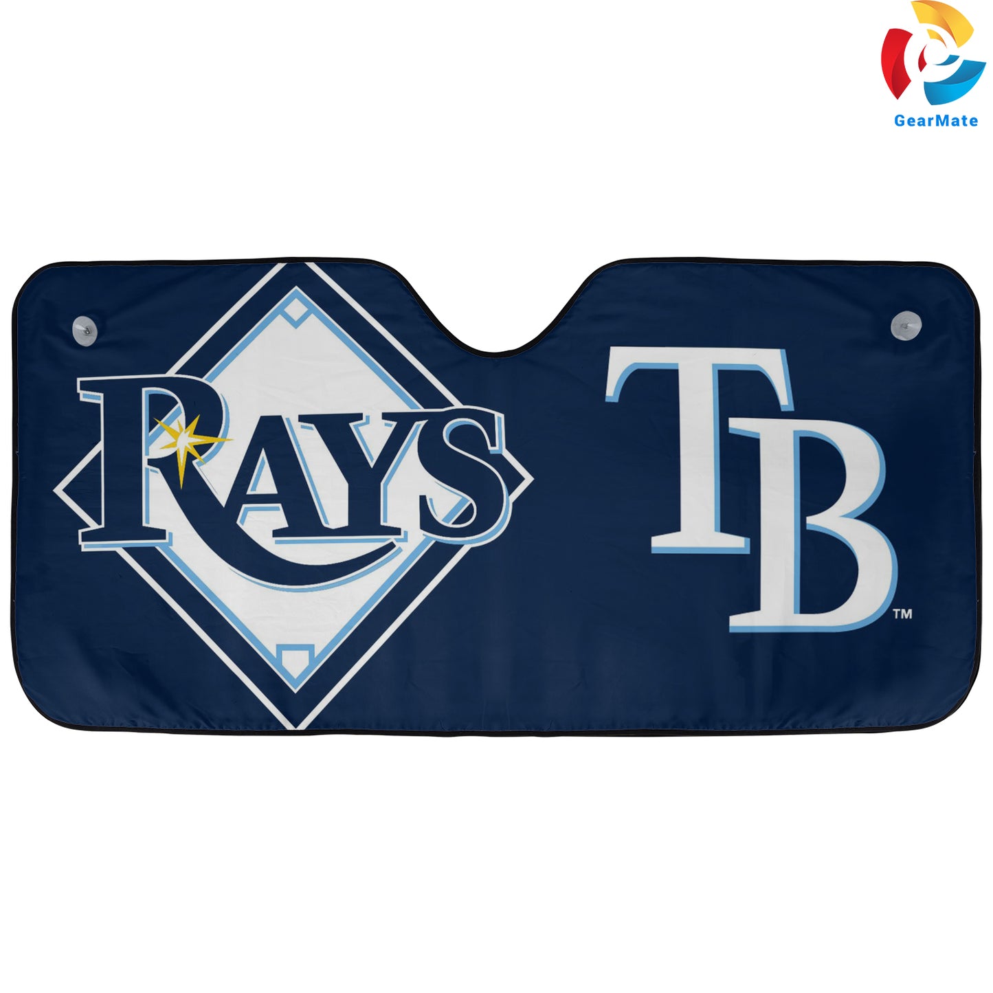 Tampa Bay Rays MLB Baseball Team Logo Car Cover Reflective Car Sunshade – Premium Heat & UV Protection, Universal Fit