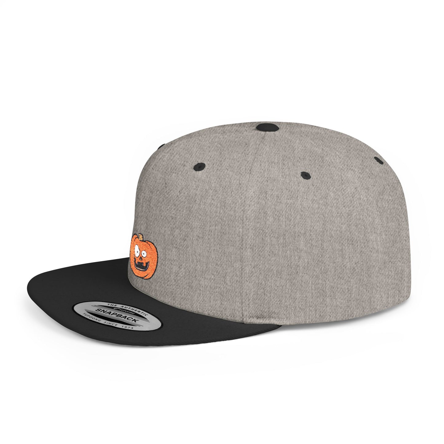 Icons Embroidered Pumpkin Yellow Flat Bill Snapback – Lightweight, Custom Fit, Premium Quality