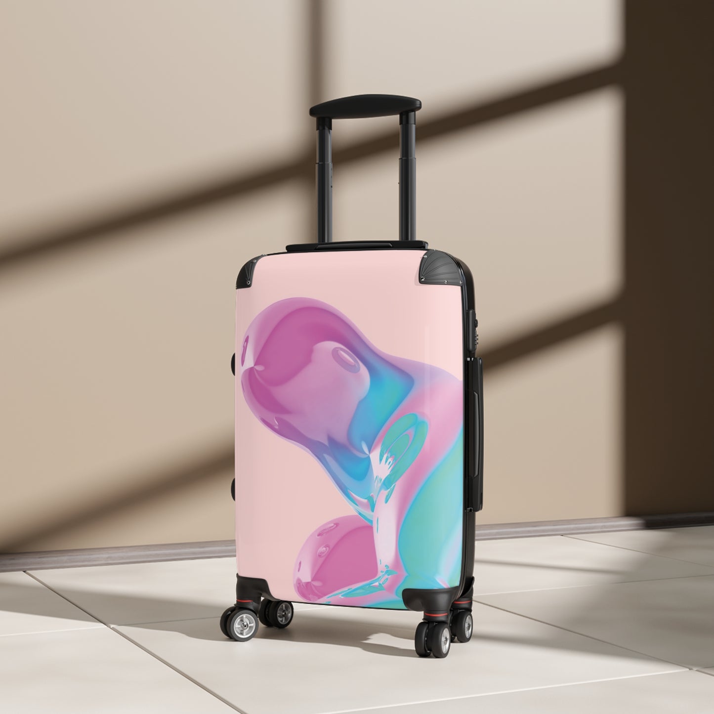 Abstract Colorful Bubbles Carry-On Suitcase - Stylish Luggage for Travelers