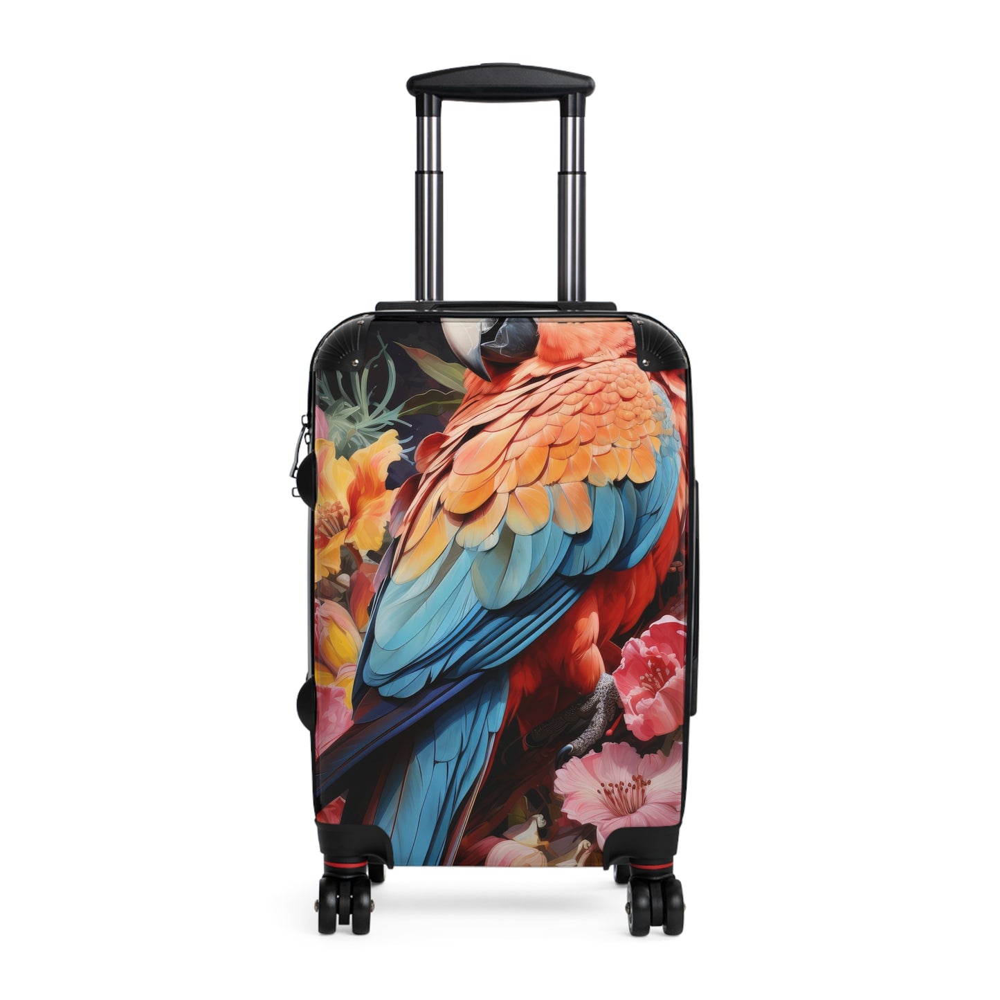 Nature Flowers Floral Colorful Parrot Art Carry-On Suitcase - Stylish Luggage for Travelers