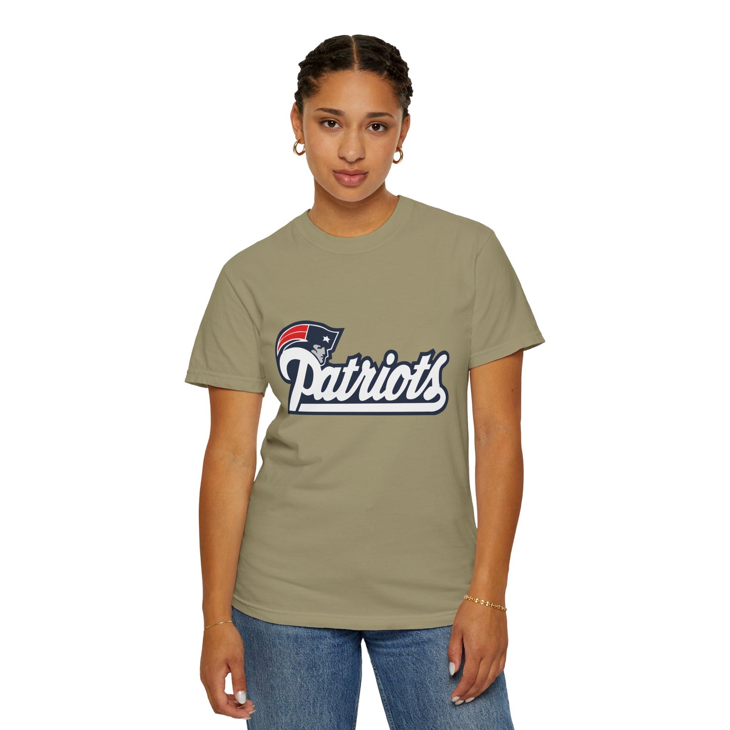 New England Patriots Fan Outfit Garment-Dyed T-Shirt – Premium Cotton Tee for Customization