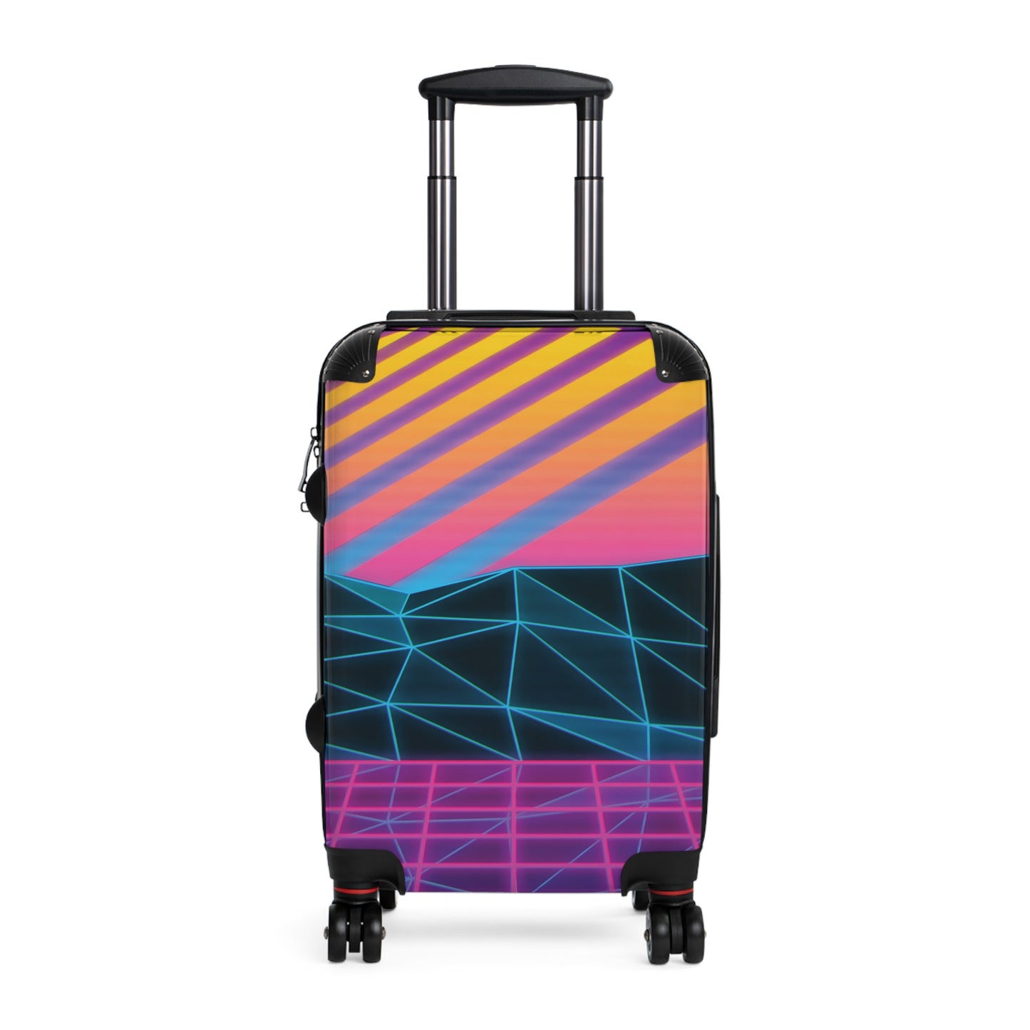 Abstract Neon Sunset Art Carry-On Suitcase - Stylish Luggage for Travelers