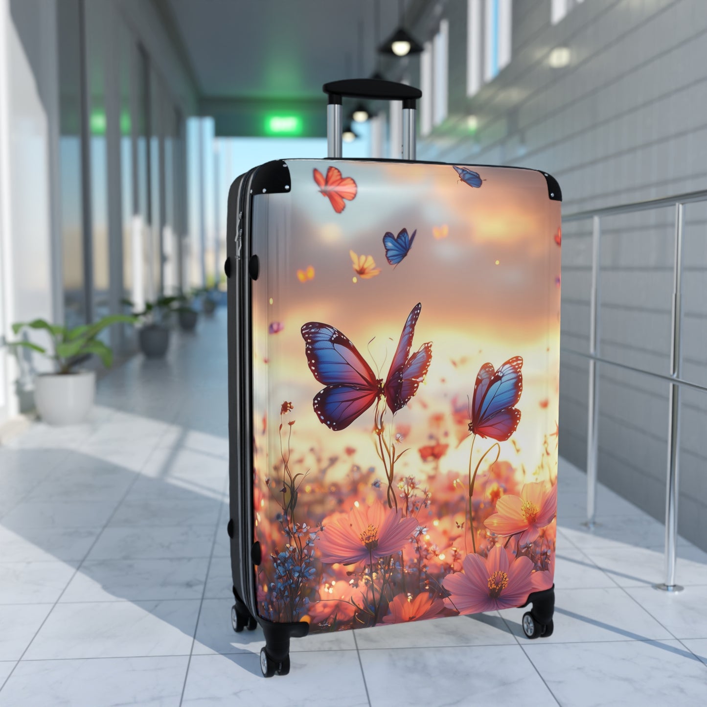 Nature Flowers Floral Butterflies Spring Art Carry-On Suitcase - Stylish Luggage for Travelers