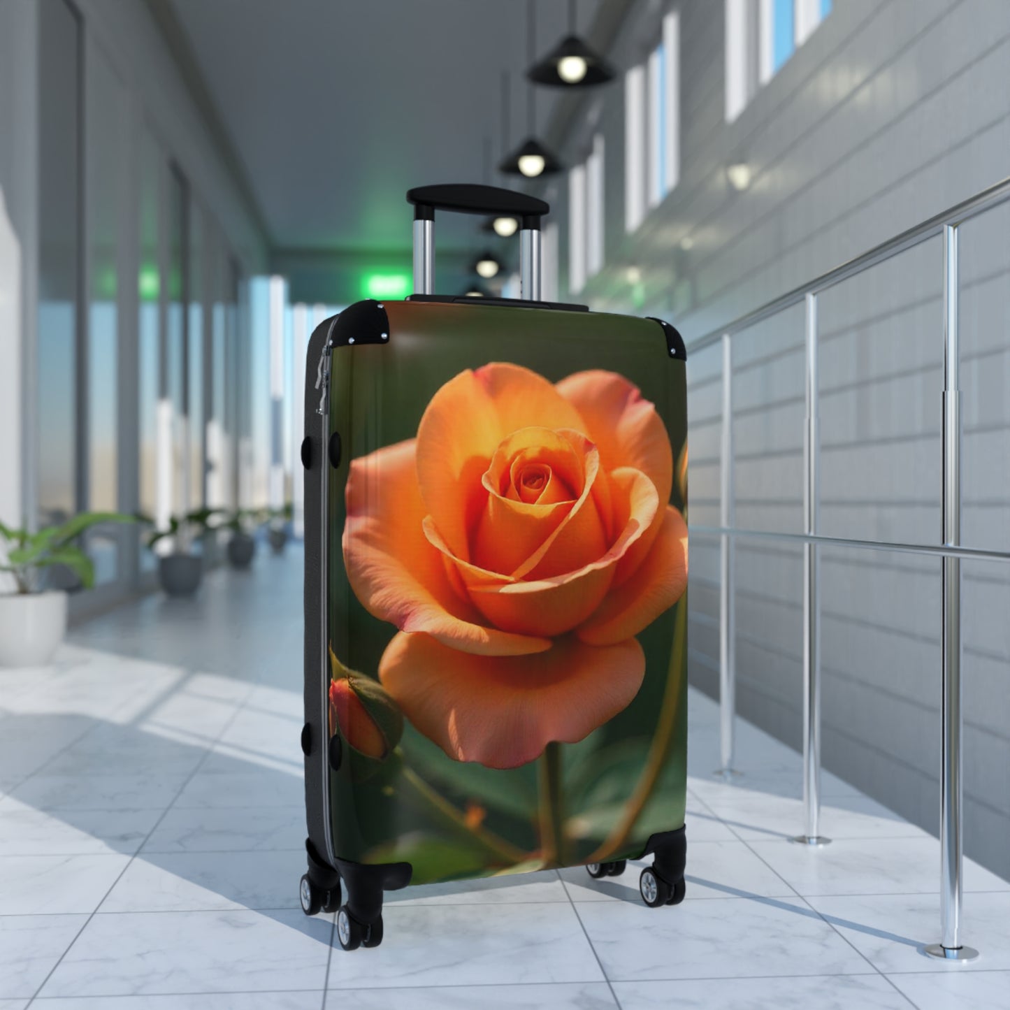 Nature Flowers Floral Pink Rose Art Carry-On Suitcase - Stylish Luggage for Travelers