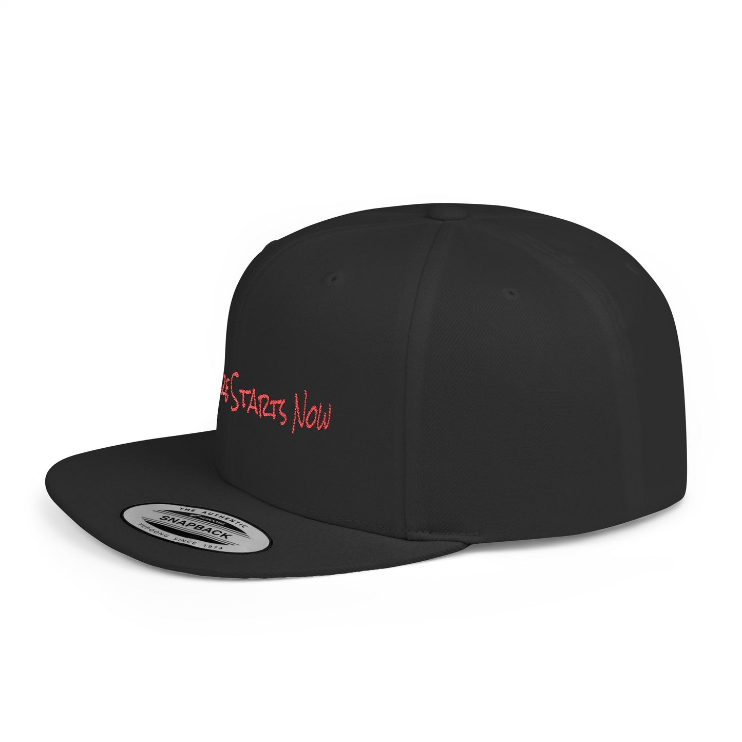 Text Adventure Starts Now Flat Bill Snapback – Lightweight, Custom Fit, Premium Quality