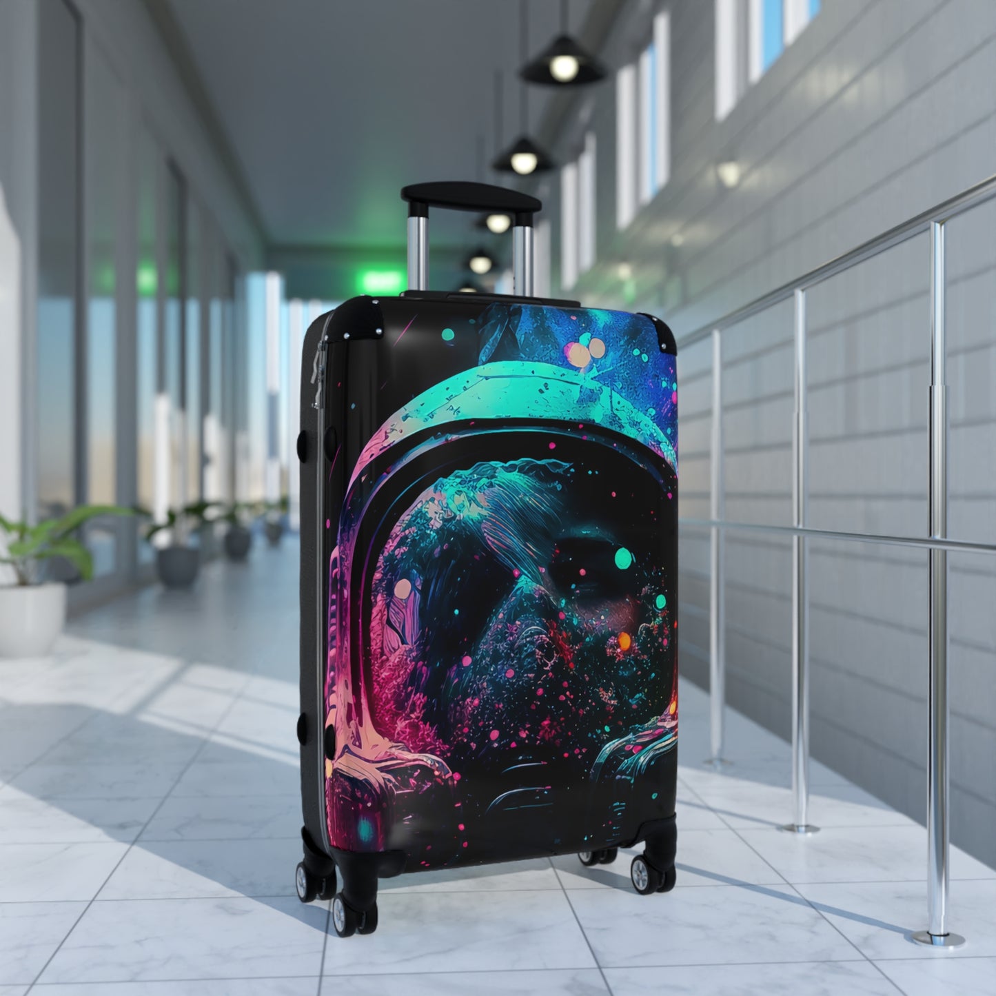 Space Astronaut Colorful Carry-On Suitcase - Stylish Luggage for Travelers