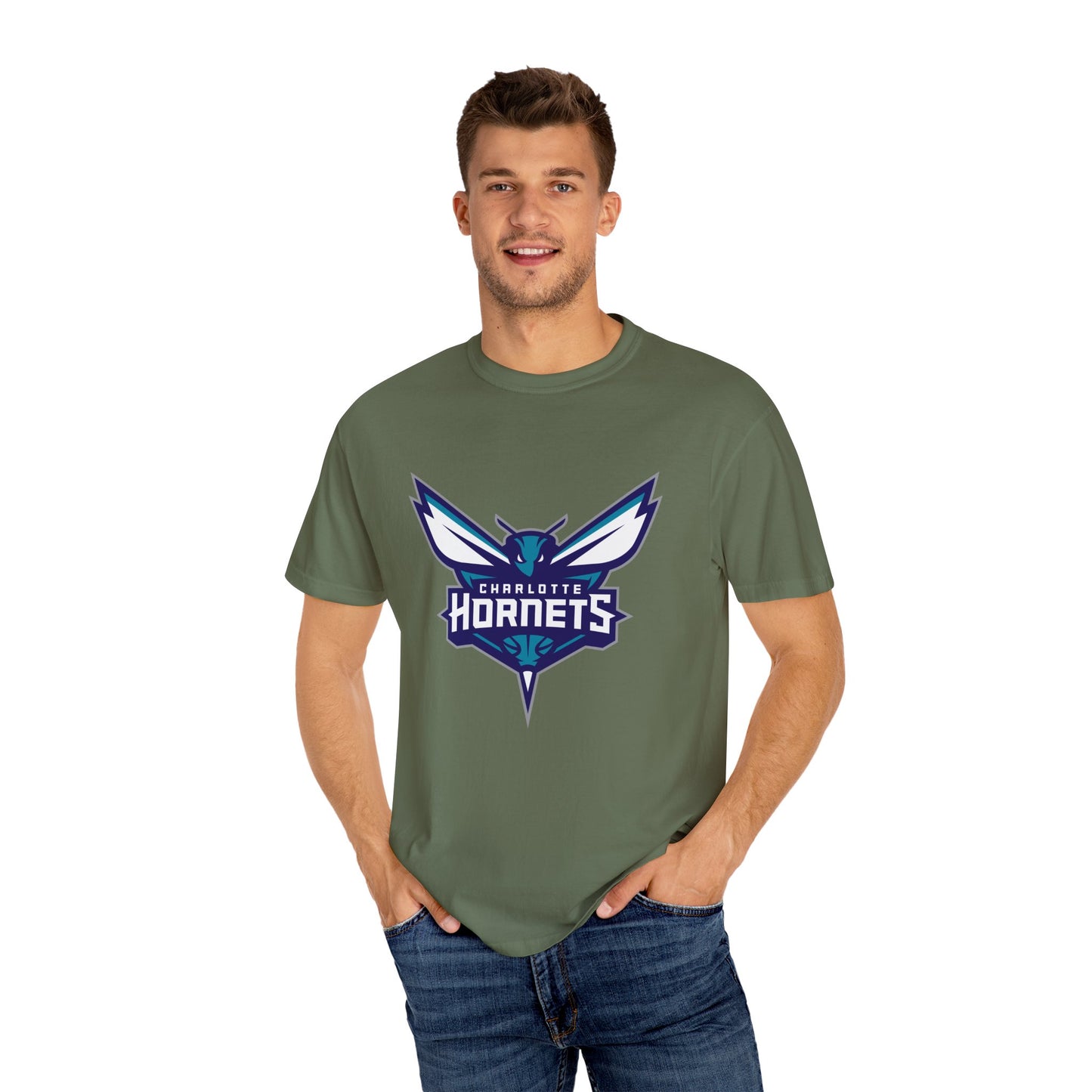 Charlotte Hornets Garment-Dyed T-Shirt – Premium Cotton Tee for Customization
