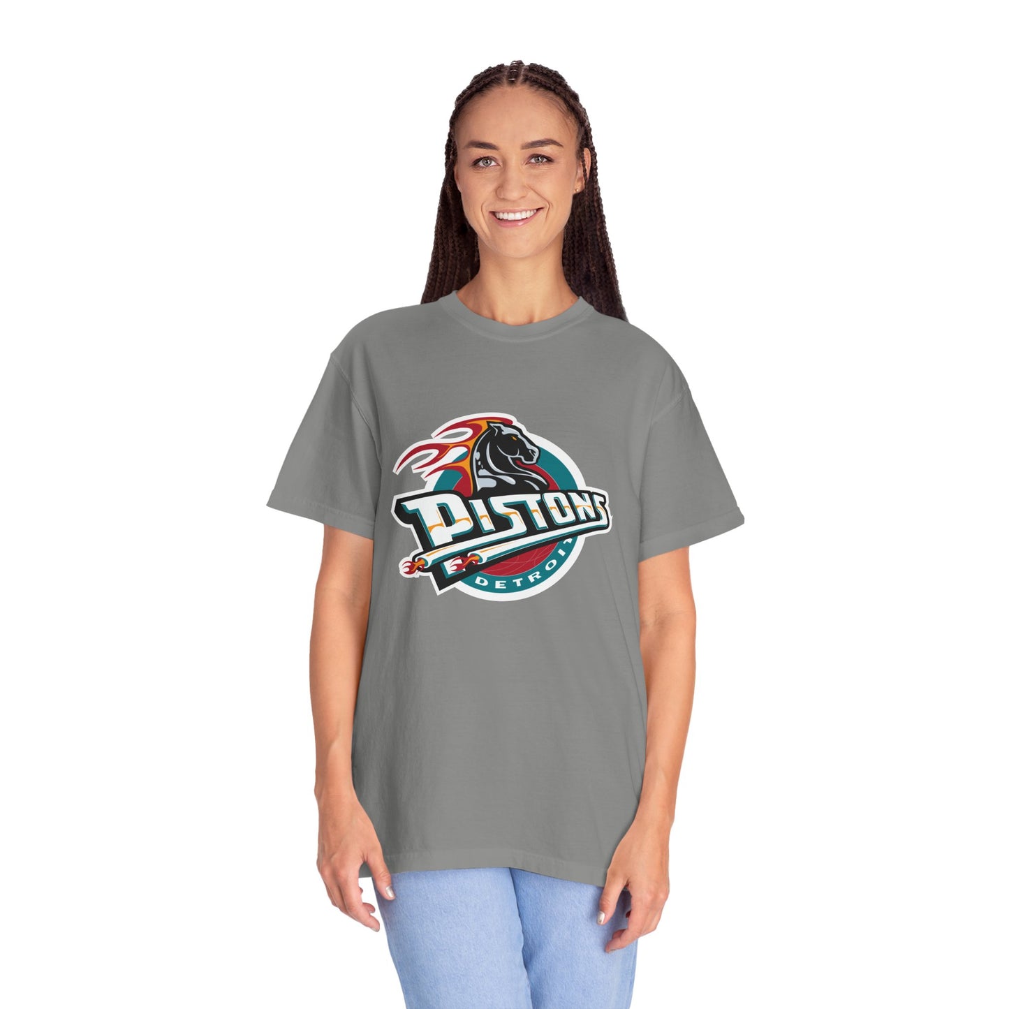 Detroit Pistons Basketball Life Garment-Dyed T-Shirt – Premium Cotton Tee for Customization