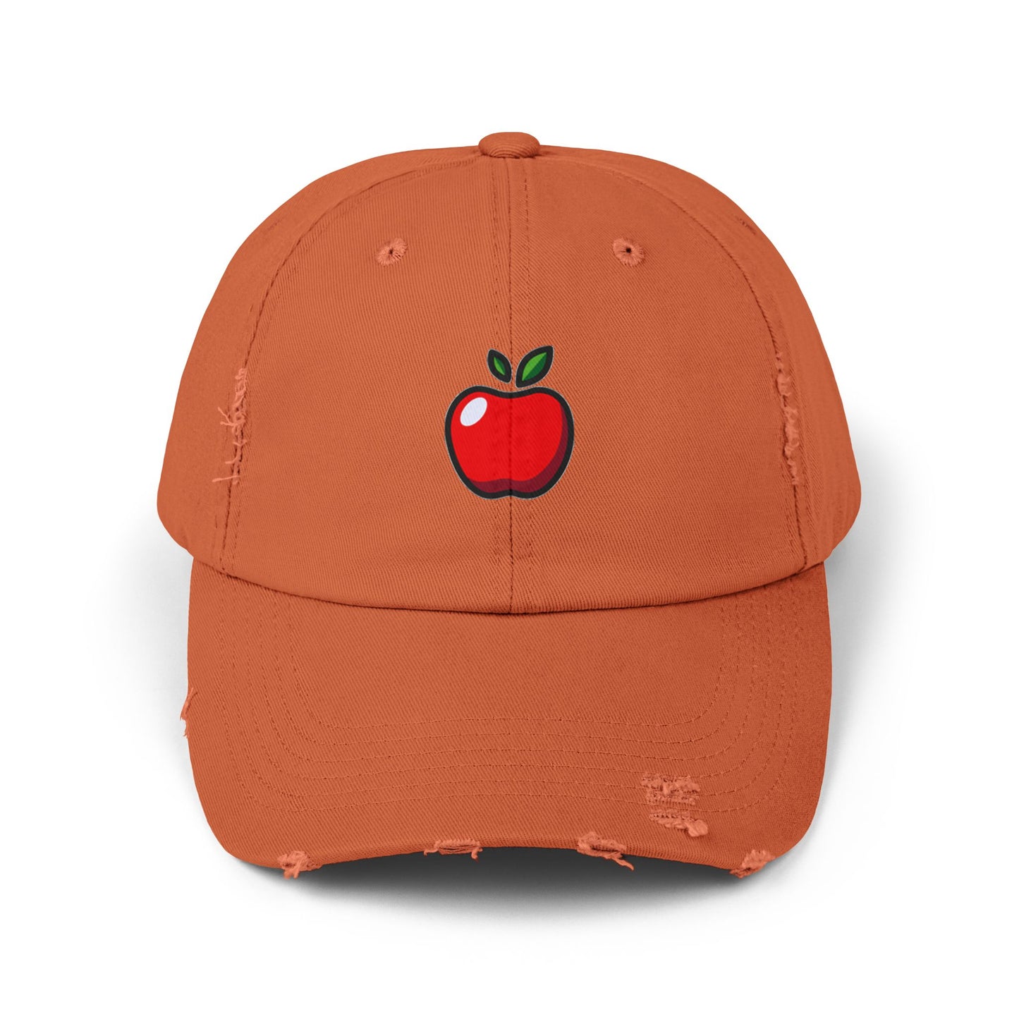 Apple Vintage Distressed Dad Hat Unisex Adjustable Cotton Twill Baseball Cap for Casual Everyday Wear