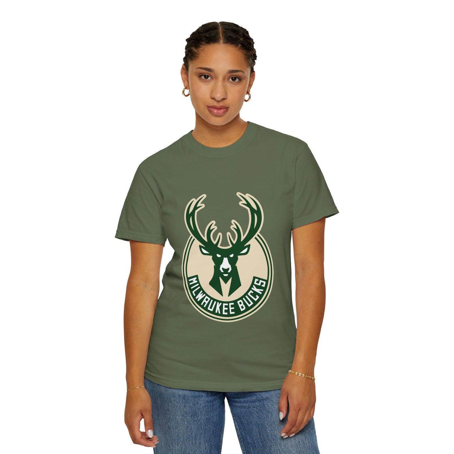 Milwaukee Bucks NBA Garment-Dyed T-Shirt – Premium Cotton Tee for Customization