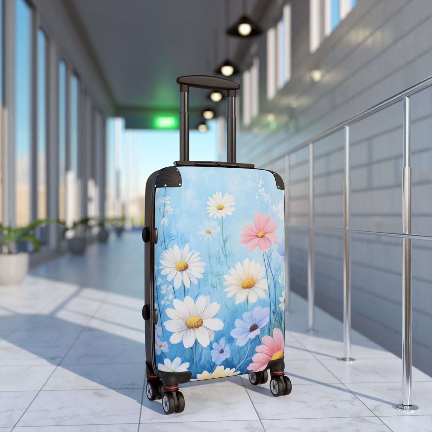 Nature Flowers Floral Vibrant Wild Flowers Painting Art Carry-On Suitcase - Stylish Luggage for Travelers