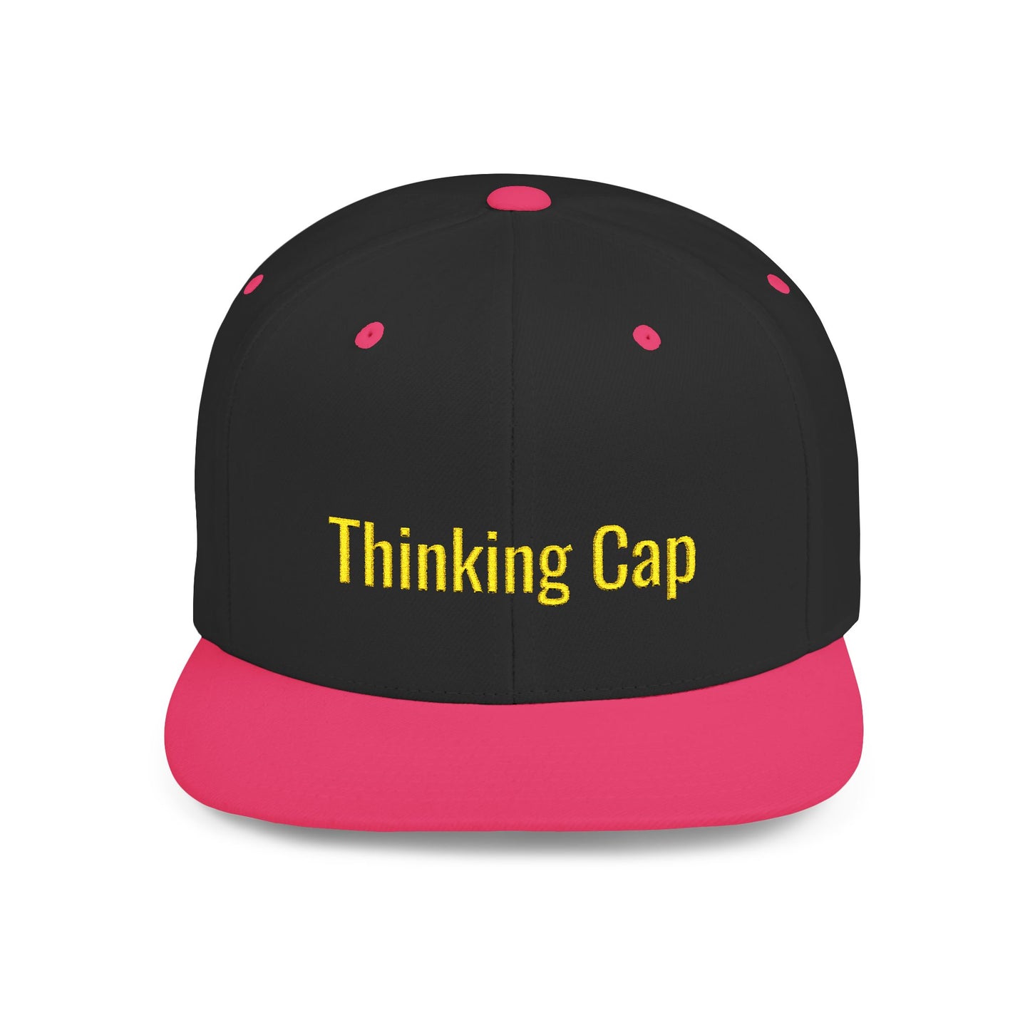 Text Thinking Cap Flat Bill Snapback – Lightweight, Custom Fit, Premium Quality