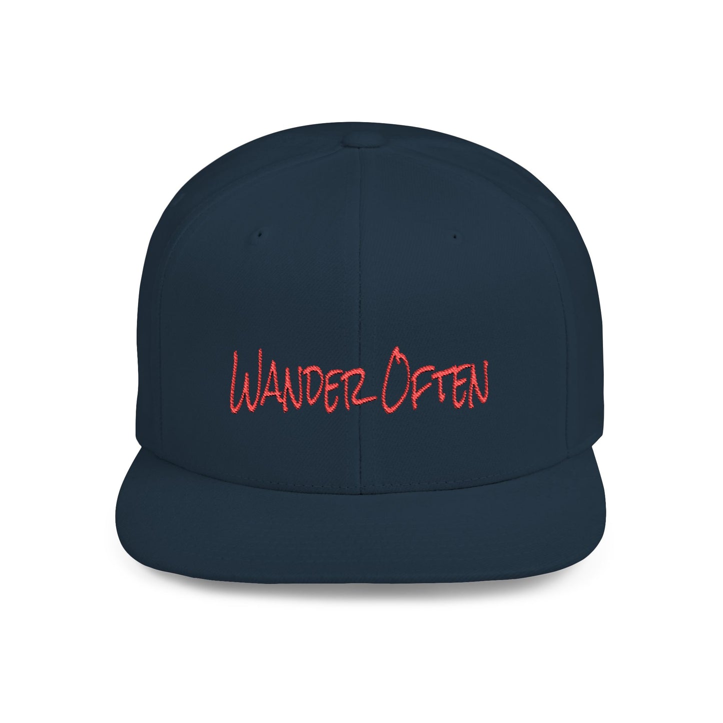 Text Wander Often Flat Bill Snapback – Lightweight, Custom Fit, Premium Quality