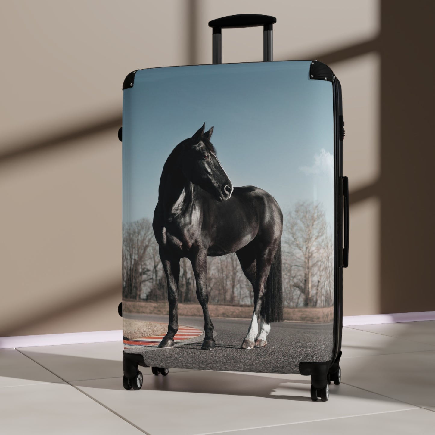 Animals Black Horse Carry-On Suitcase - Stylish Luggage for Travelers