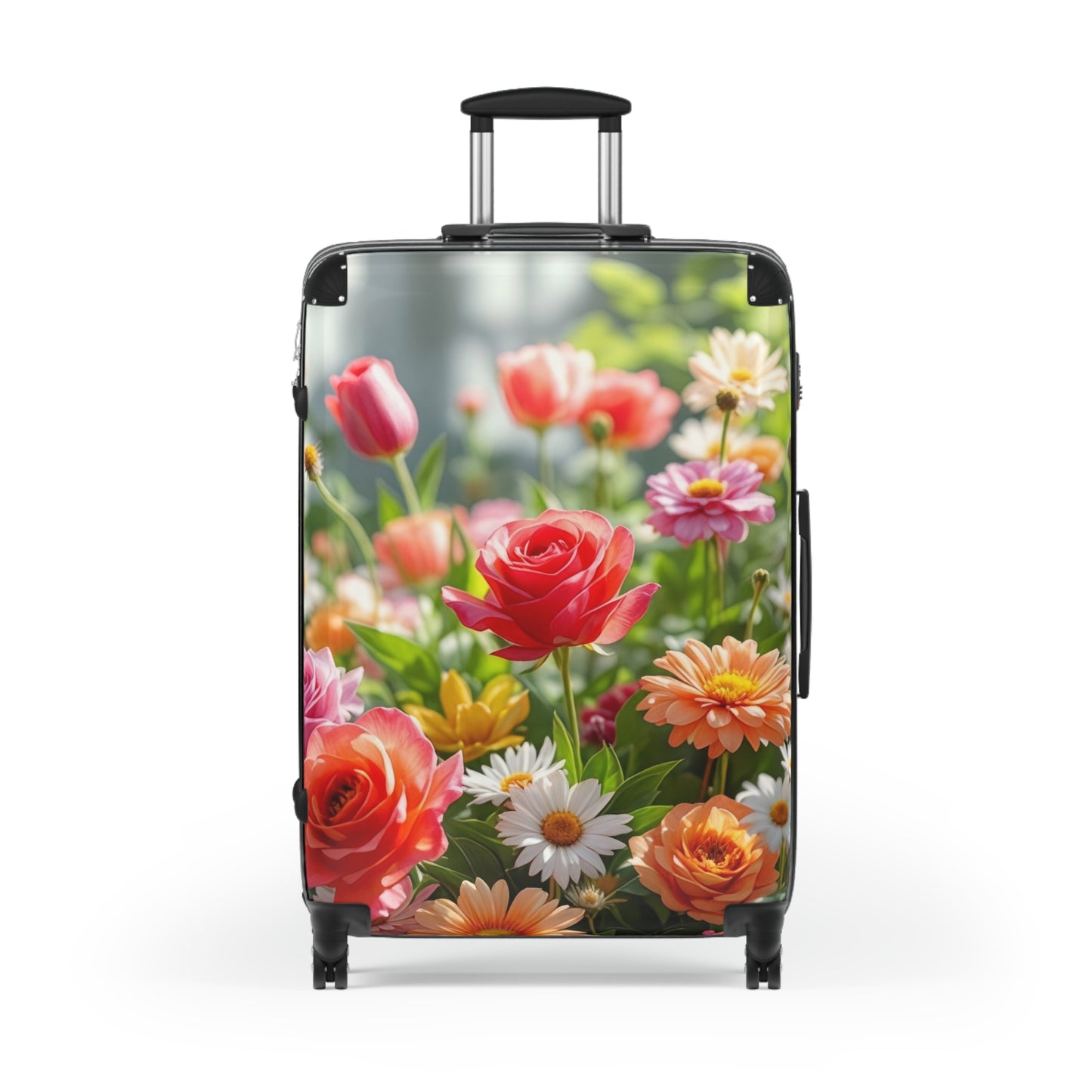 Nature Flowers Floral Garden Scene Art Carry-On Suitcase - Stylish Luggage for Travelers