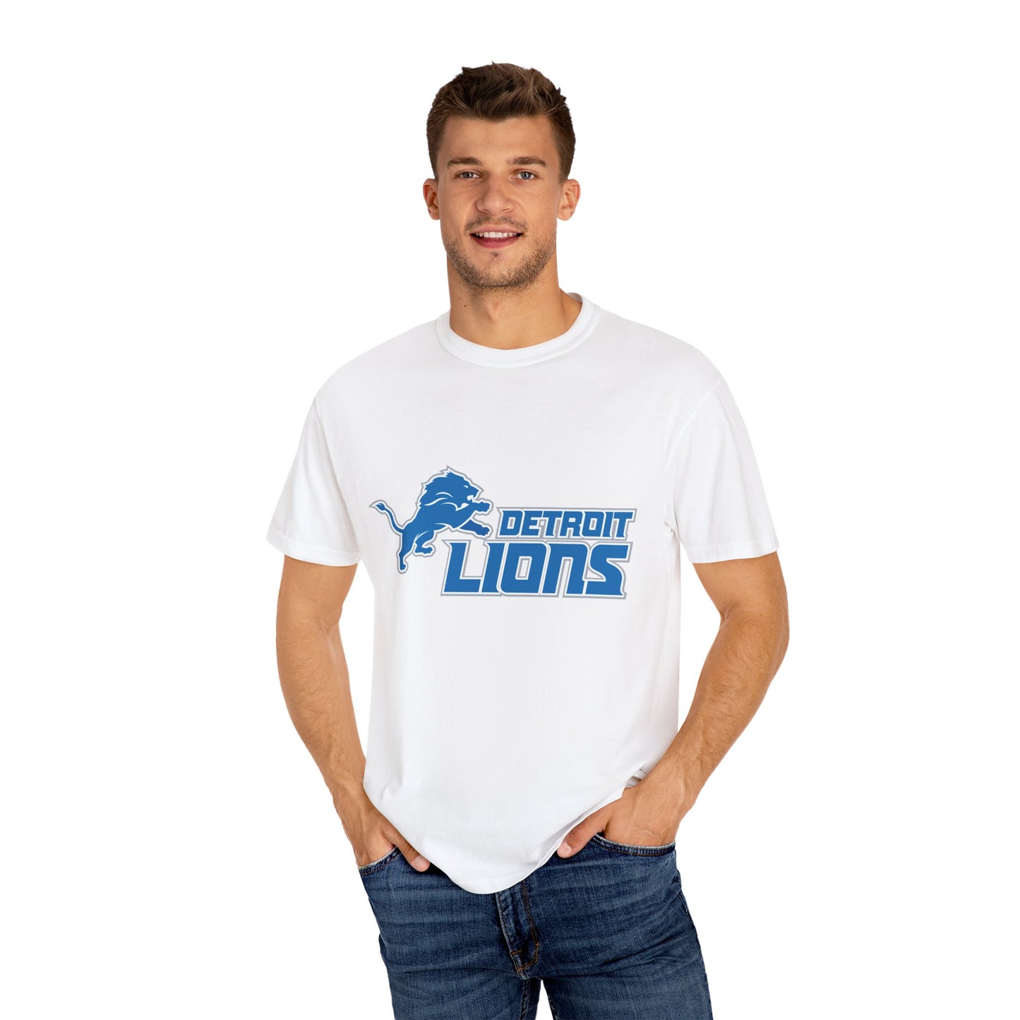 Detroit Lions Nation Garment-Dyed T-Shirt – Premium Cotton Tee for Customization