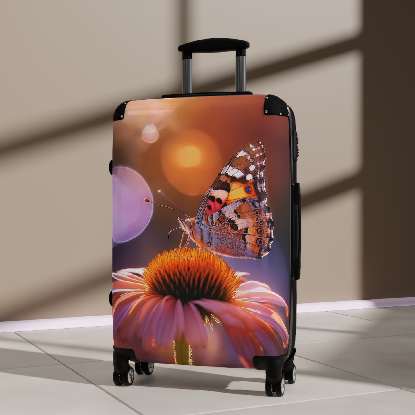 Nature Butterflies Flower Art Carry-On Suitcase - Stylish Luggage for Travelers