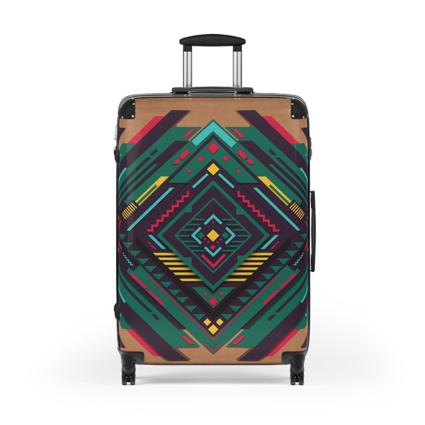 Abstract Geometry Shape Art Carry-On Suitcase - Stylish Luggage for Travelers