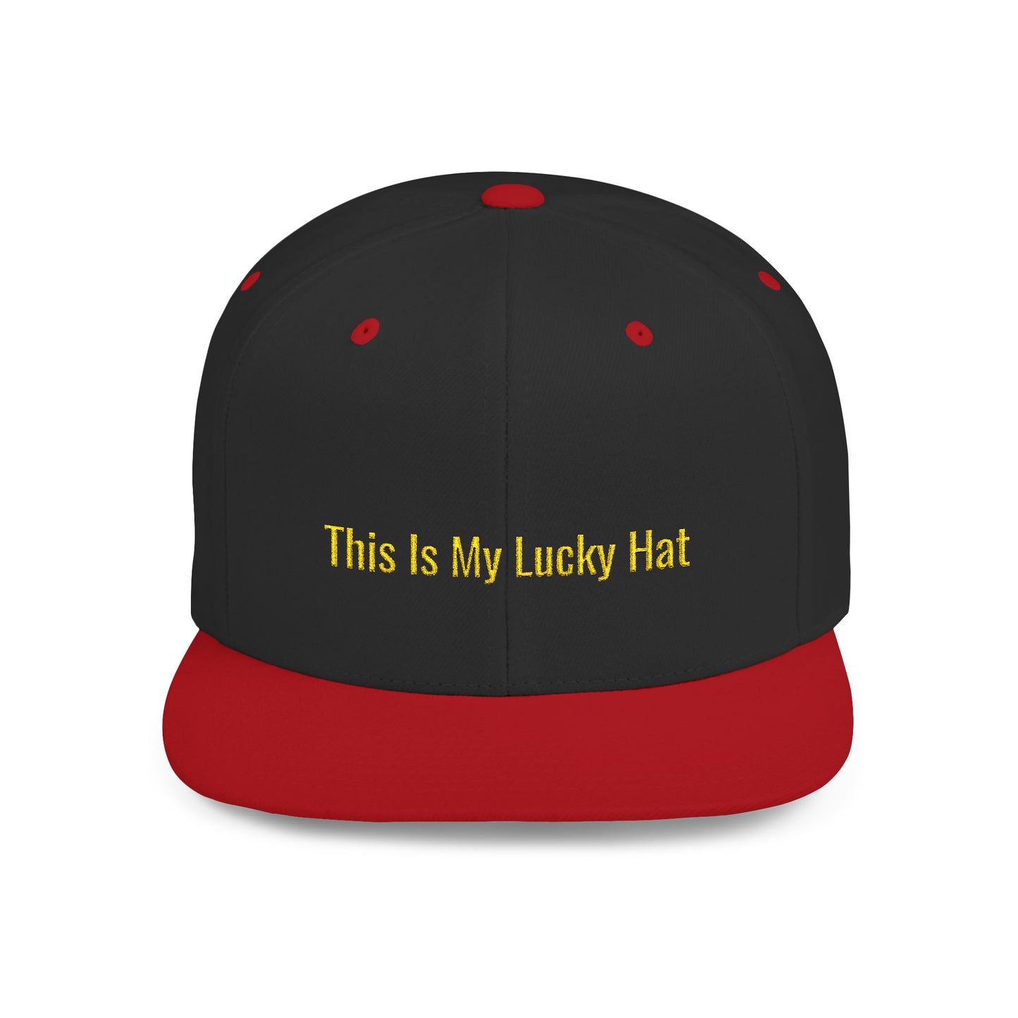 Text This Is My Lucky Hat Flat Bill Snapback – Lightweight, Custom Fit, Premium Quality