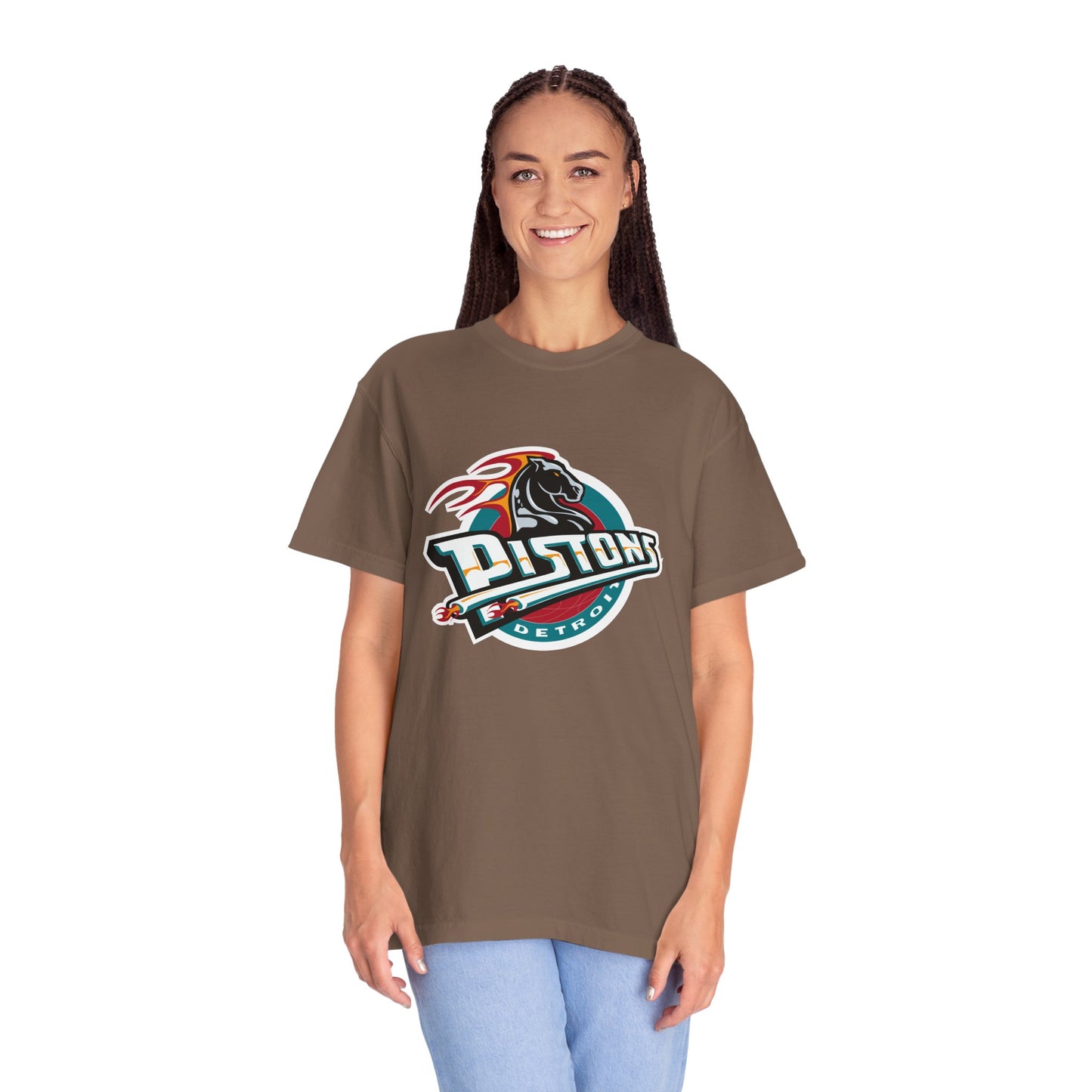 Detroit Pistons Basketball Life Garment-Dyed T-Shirt – Premium Cotton Tee for Customization