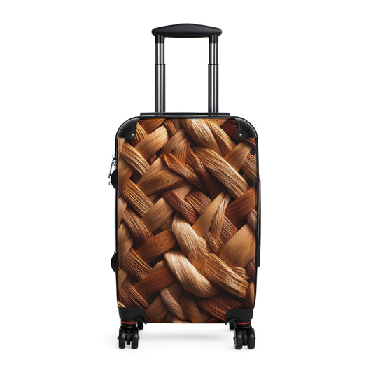 Nature Texture Wooven Art Carry-On Suitcase - Stylish Luggage for Travelers