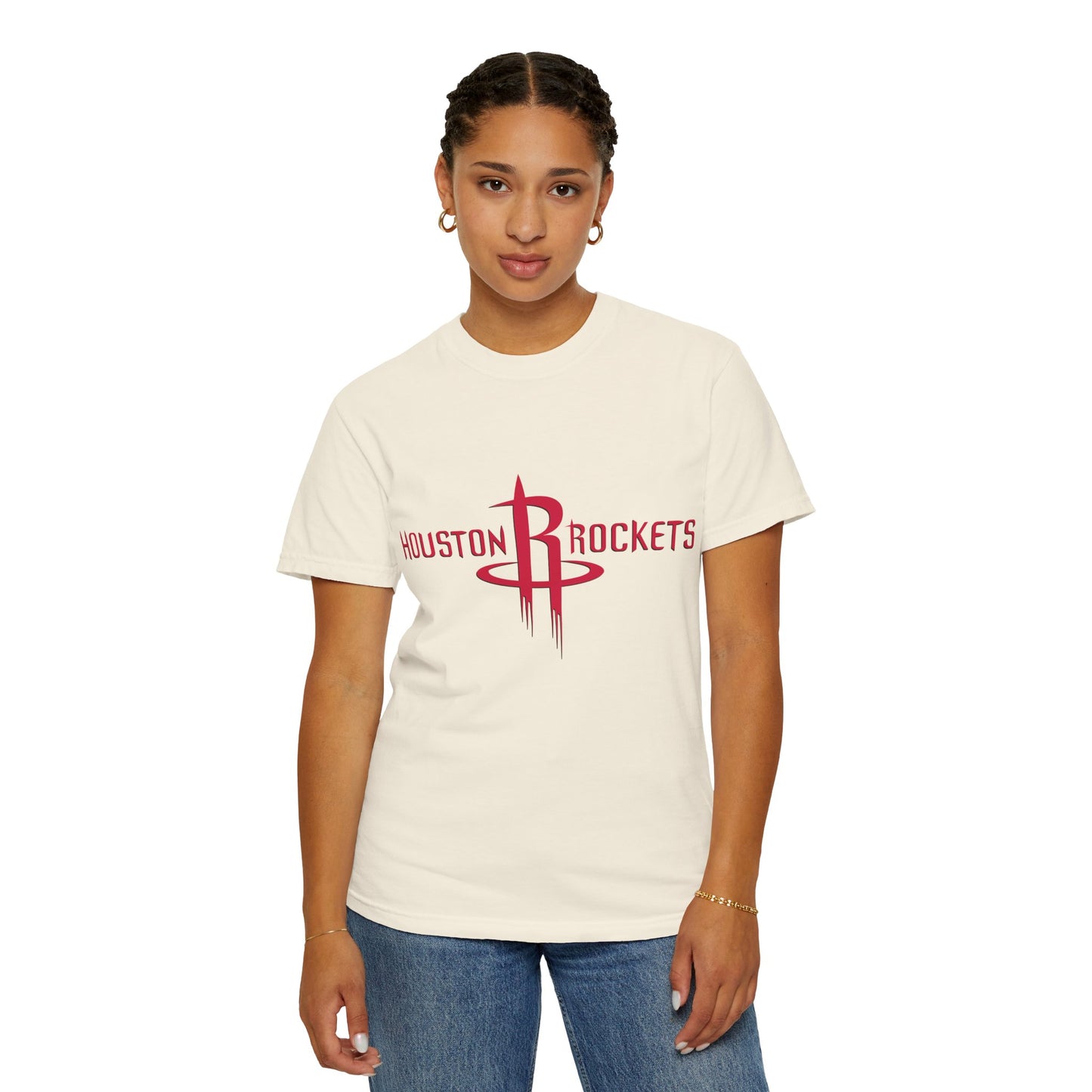 Houston Rockets Garment-Dyed T-Shirt – Premium Cotton Tee for Customization