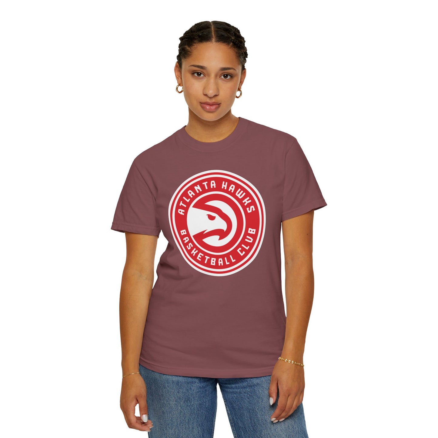 Atlanta Hawks Hoop Lifestyle Garment-Dyed T-Shirt – Premium Cotton Tee for Customization