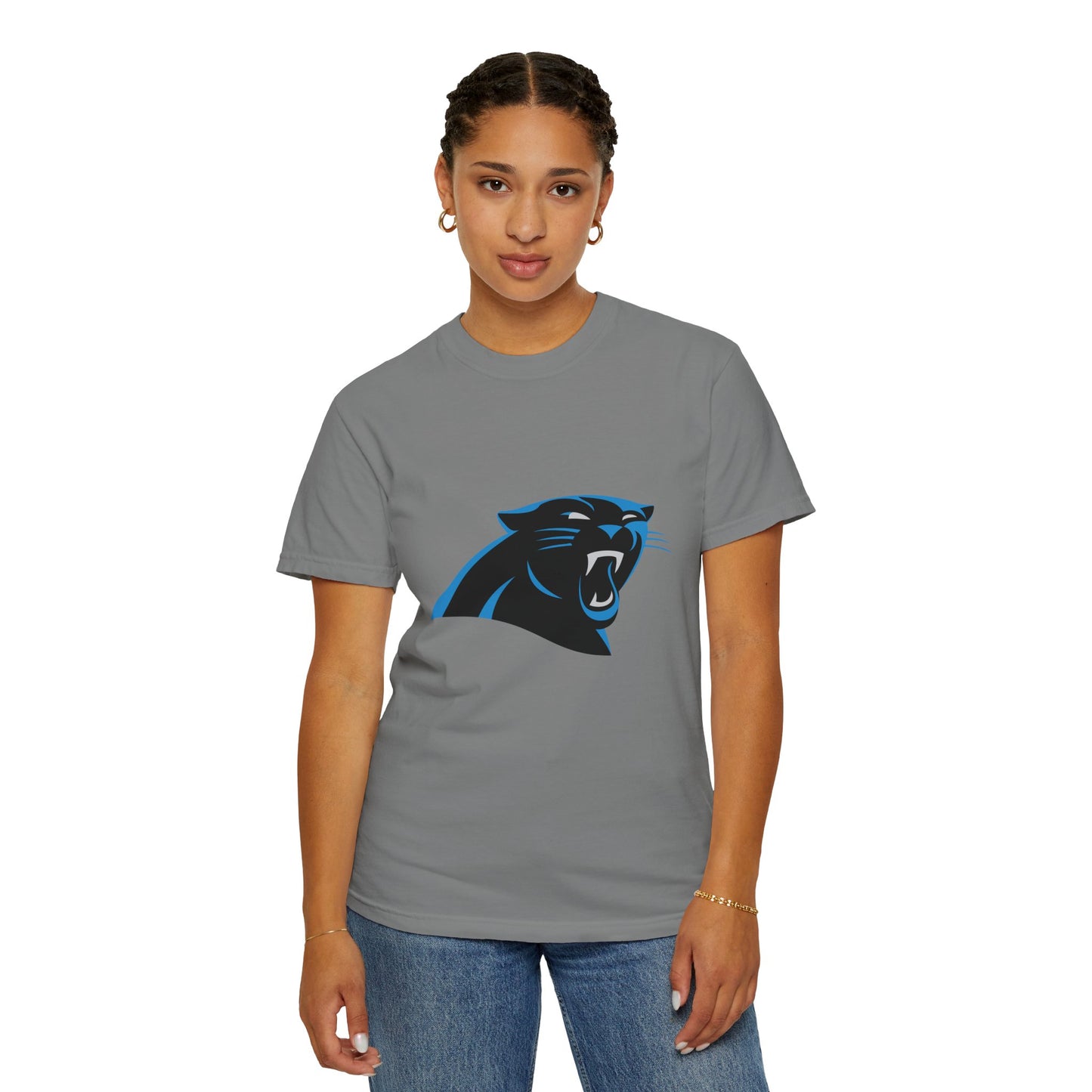 Carolina Panthers Go Panthers Garment-Dyed T-Shirt – Premium Cotton Tee for Customization