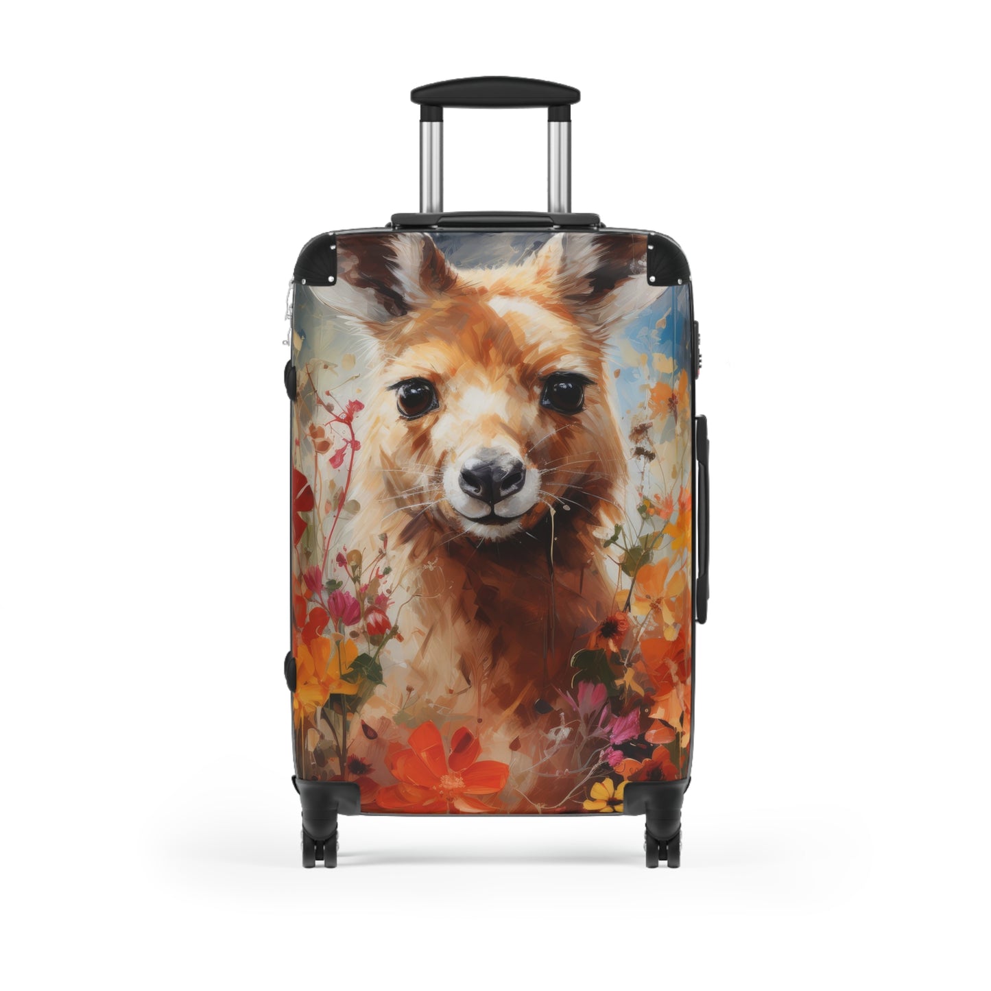Nature Flowers Floral Cute Kangaroo Art Carry-On Suitcase - Stylish Luggage for Travelers