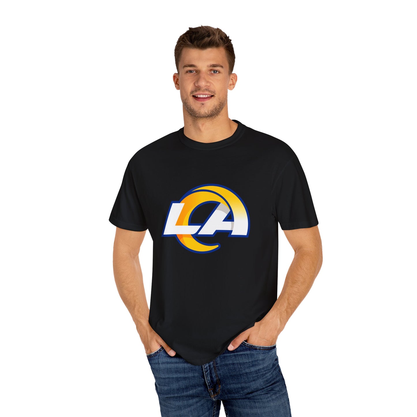Los Angeles Rams Merchandise Garment-Dyed T-Shirt – Premium Cotton Tee for Customization
