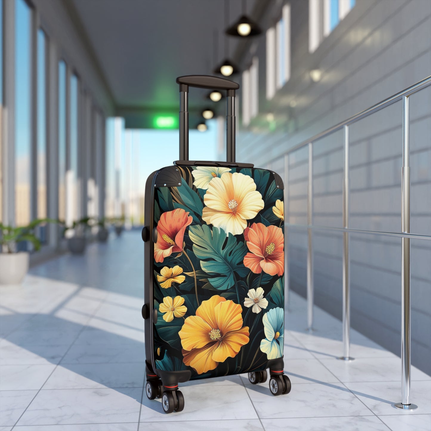Nature Flowers Floral Animated Luau Art Carry-On Suitcase - Stylish Luggage for Travelers