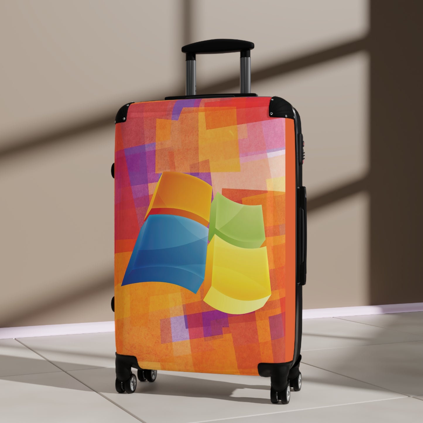 Abstract Windows Logo Carry-On Suitcase - Stylish Luggage for Travelers