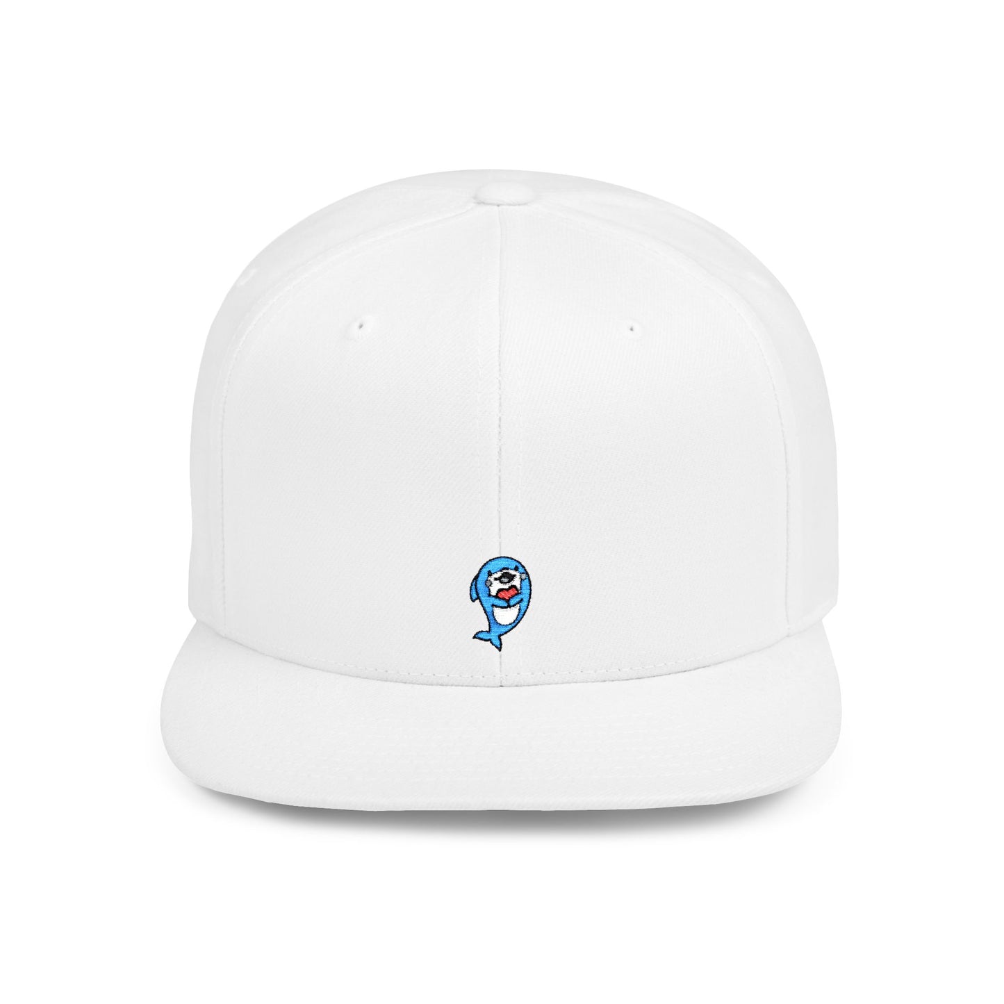 Icons Embroidered Dolphin Flat Bill Snapback – Lightweight, Custom Fit, Premium Quality