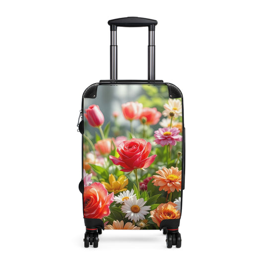 Nature Flowers Floral Garden Scene Art Carry-On Suitcase - Stylish Luggage for Travelers