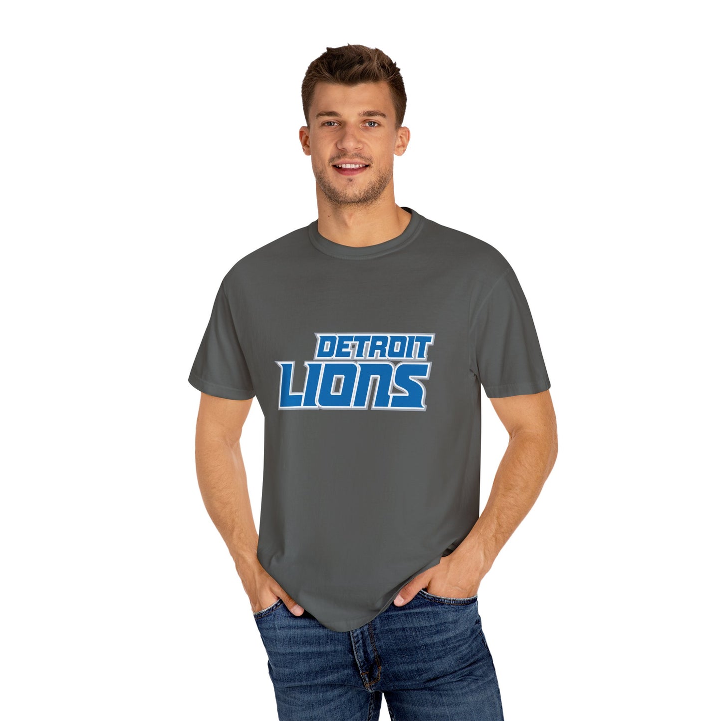 Detroit Lions Merchandise Garment-Dyed T-Shirt – Premium Cotton Tee for Customization