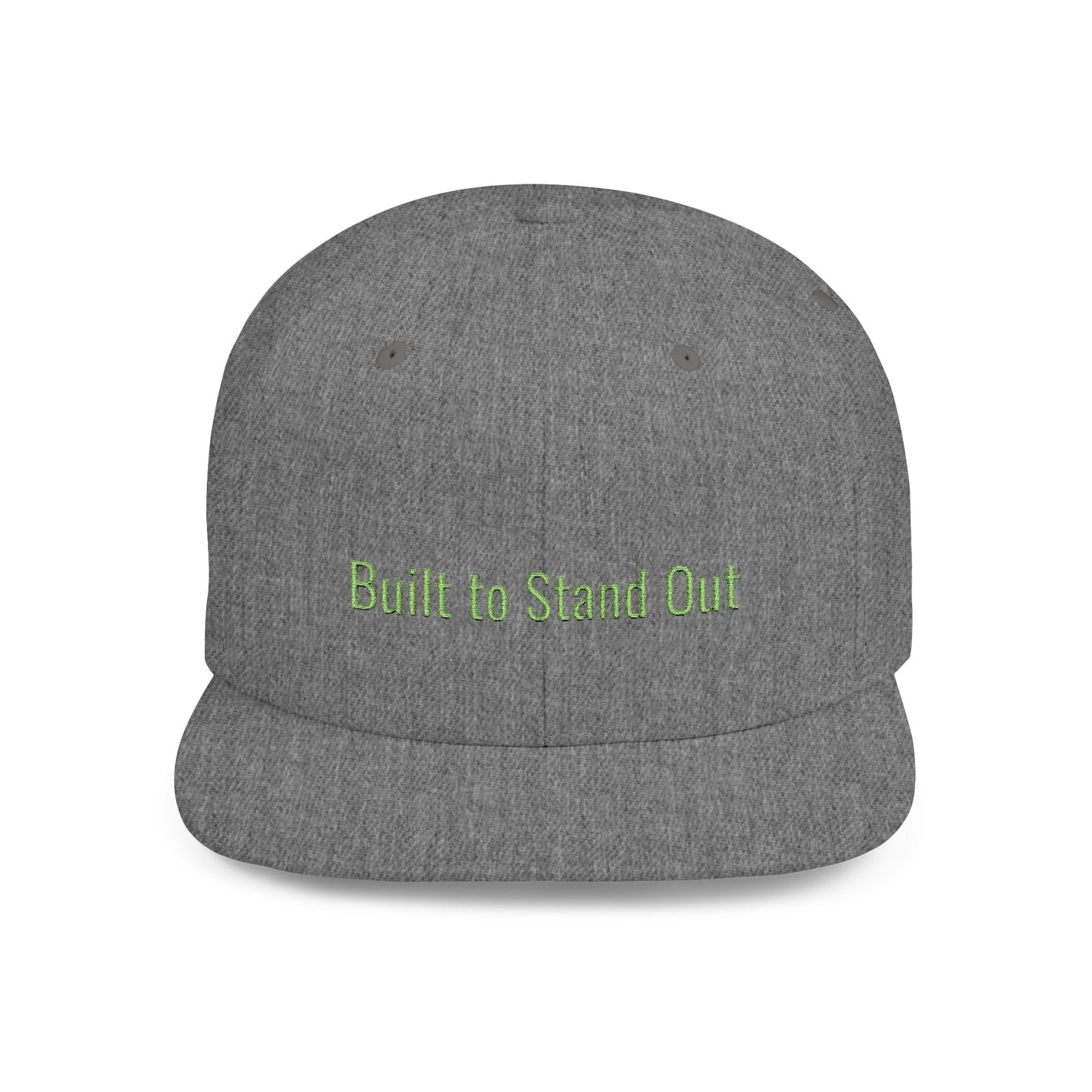 Text Build To Stand Out Flat Bill Snapback – Lightweight, Custom Fit, Premium Quality