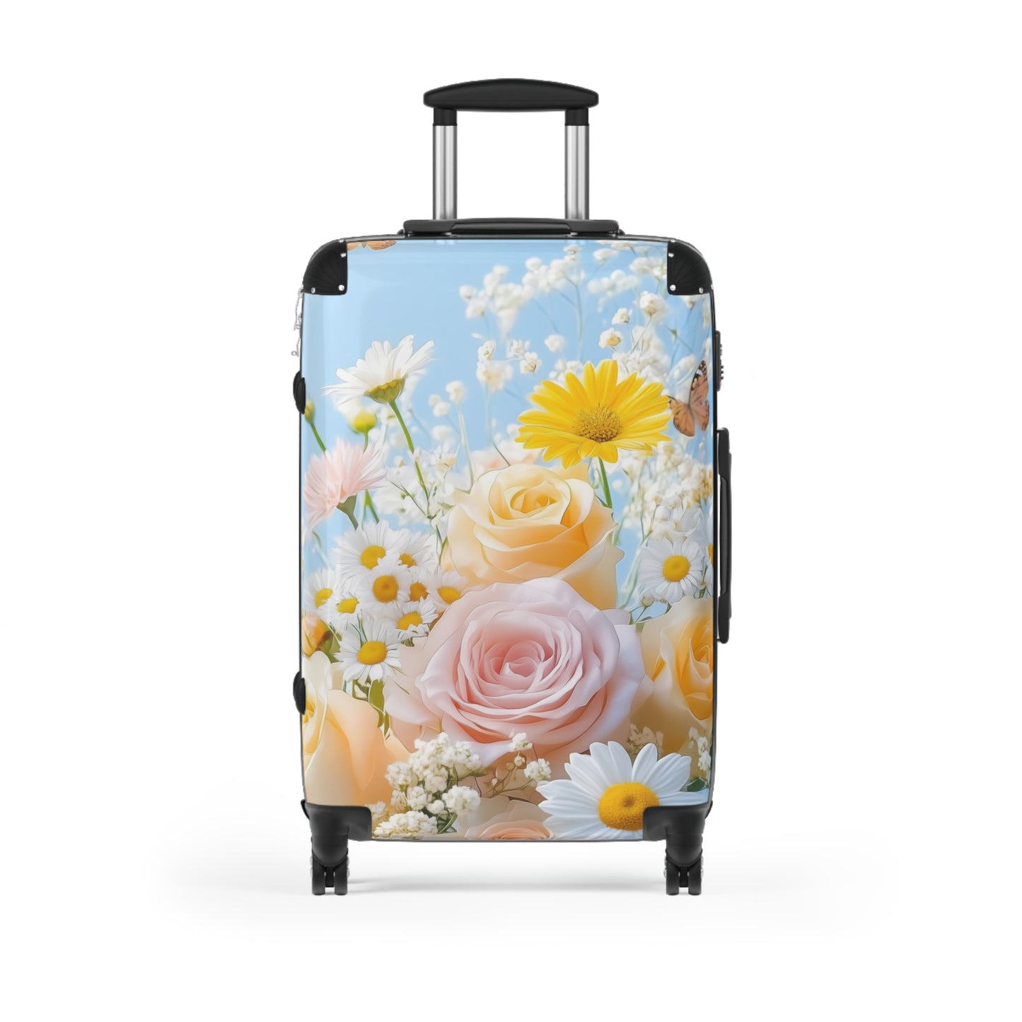 Nature Flowers Floral Chrysanthemums Roses Art Carry-On Suitcase - Stylish Luggage for Travelers