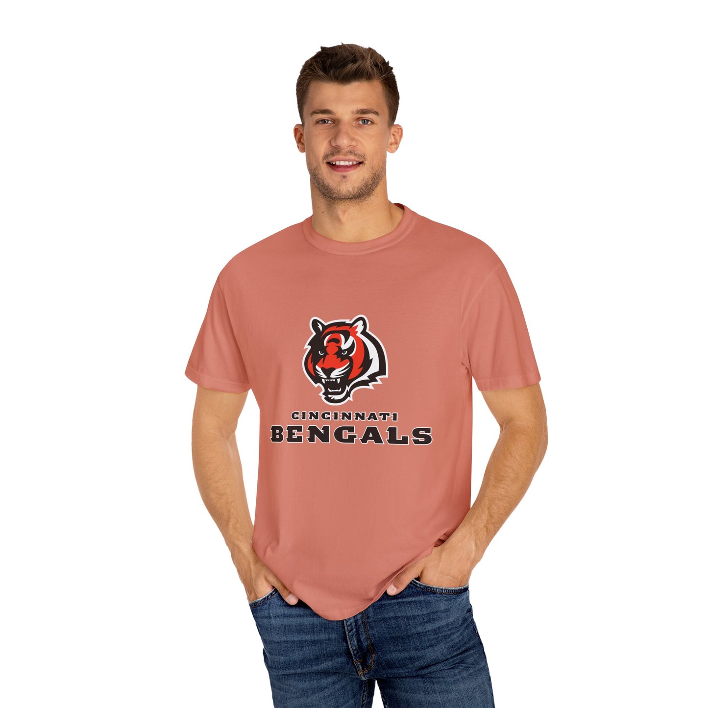 Cincinnati Bengals Gear Garment-Dyed T-Shirt – Premium Cotton Tee for Customization